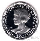 Британские Виргинские острова 10 долларов 2006 Королева Виктория