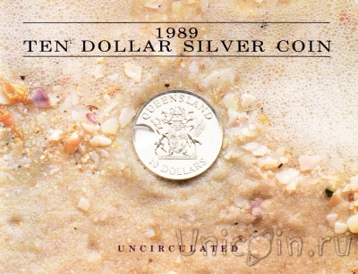 Австралия 10 долларов 1989 Квинсленд (в буклете)