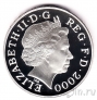 Великобритания 5 фунтов 2000 Миллениум (Серебро с золотым покрытием)
