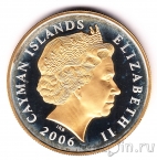 Каймановы острова 5 долларов 2006 80 лет Королеве