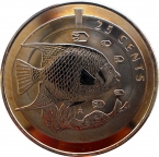 Бермуды 25 центов 2013 Голубой ангел