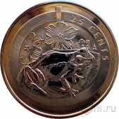 Бермуды 25 центов 2014 Свистящая лягушка