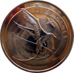 Бермуды 25 центов 2015 Бермудский длиннохвост