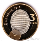 Словения 3 евро 2012 Первая олимпийкая медаль (Proof)