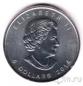 Канада 5 долларов 2014 Волк