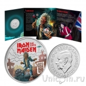 Великобритания 5 фунтов 2025 Британская хеви-метал-группа Iron Maiden (цветная)