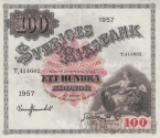 Швеция 100 крон 1957
