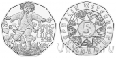 Австрия 5 евро 2026 Прыжок к счастью (серебро)