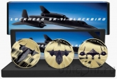 Соломоновы острова набор 3 монеты 50 центов 2025 Самолет Lockheed SR-71 Blackbird