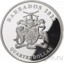 Барбадос 1/4 доллара 2023 Коронация Карла III