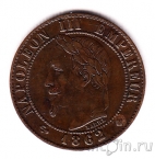 Франция 1 сантим 1862 (BB)