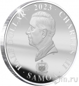 Самоа 1/2 доллара 2023 История НАСА: Аполлон-11