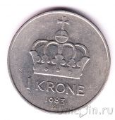 Норвегия 1 крона 1983