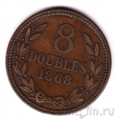 Гернси 8 дублей 1868