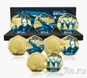 Соломоновы острова набор 3 монеты 50 центов 2025 Битва за Британию