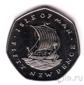 Остров Мэн 50 новых пенсов 1971 Корабль викингов (Proof)