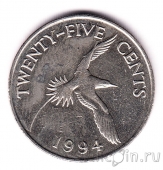 Бермуды 25 центов 1994