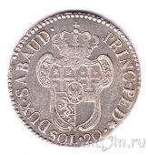 Сардиния 20 сольди 1796