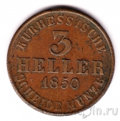 Гессен-Кассель 3 геллера 1850