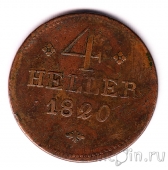 Гессен-Кассель 4 геллера 1820