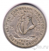 Восточно-Карибские Территории 25 центов 1964