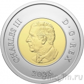 Канада 2 доллара 2026 Королевский канадский легион (цветная)