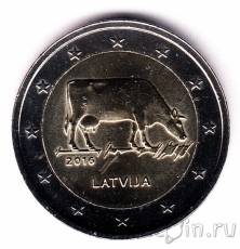 Новинка: Латвия 2 евро 2016 с изображением коровы!