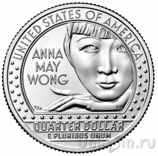 Новинка: США 25 центов 2022 Актриса Анна Мэй Вонг (P)!