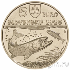 Новинки: 5 евро Словакии - Дунайский лосось; монета Коста-Рики и банкнота Приднестровья!