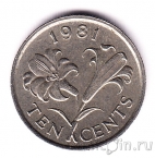 Бермуды 10 центов 1981