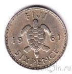 Фиджи 6 пенсов 1961