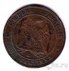 Франция 10 сантимов 1854 (K)